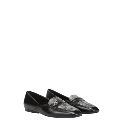 Naturizer Black /Fabric ladies flat shoes size 9M 07150