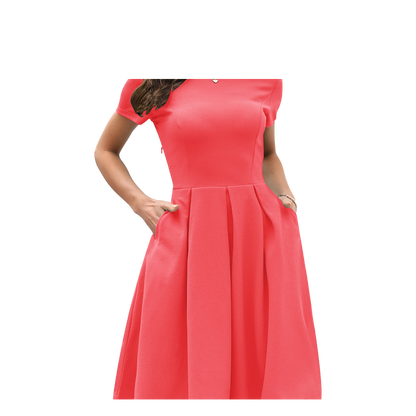 Plain A line Orange AGBdress-size-10
