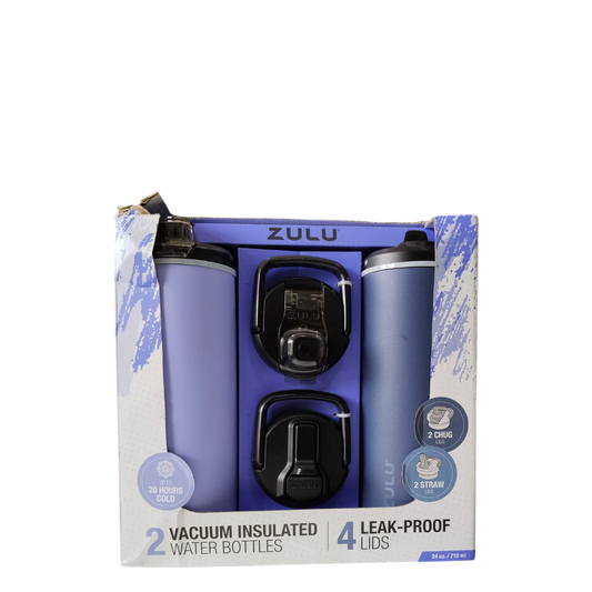 Zulu Vacuum Insulated Water Bottles - 710 ml - Set Of 2