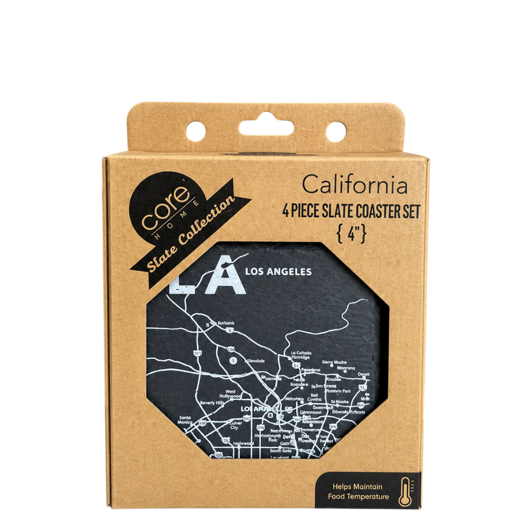 Californian slate coaster set- 4 piece
