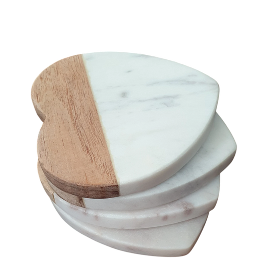 Soho Loft Wooden Coasters - Ceramic - 4 Count