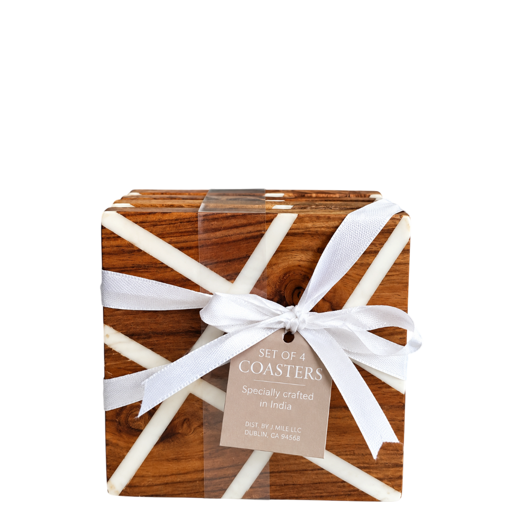 Soho Coasters Wooden No Stand - 4 Piece