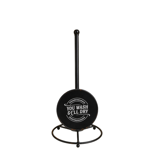 You will Wash & I will Dry Paper Holder - Black