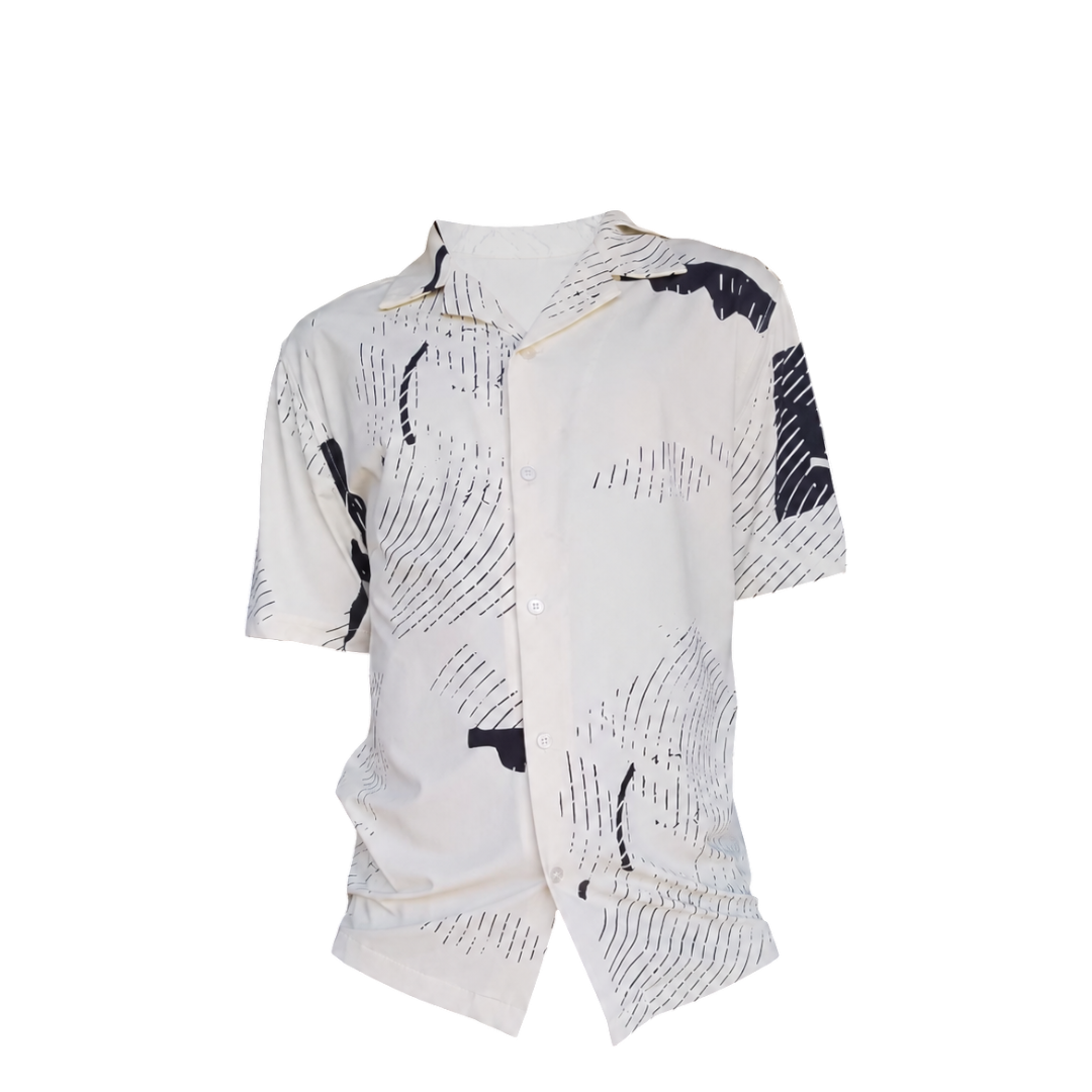 Industry Black & Off white short sleeve shirt - 97900 46729 - Size S