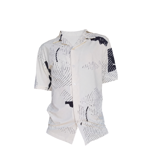 Industry Black & Off white short sleeve shirt - 97900 46729 - Size S