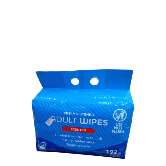 Pre-Moistened Adult Wipes- Scented- 192 Wipes -CK22
