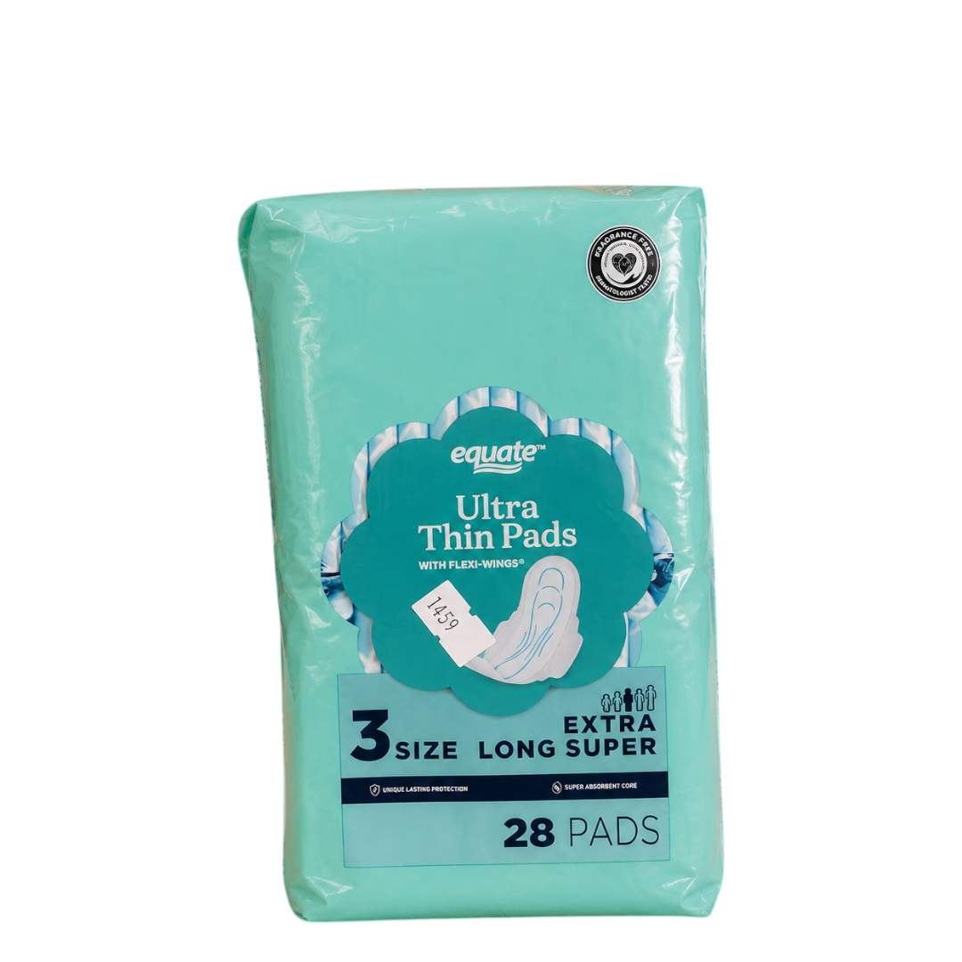 Equate Ultra Thin Pads Extra Long Super -  28 Count
