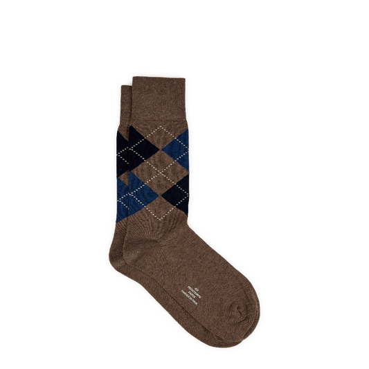 Dress socks- Light brown w/design - 1 Pair