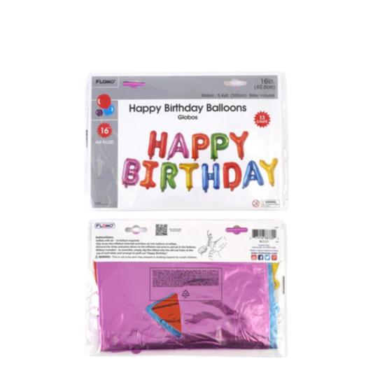 Flomo Happy Birthday Ballons Globos - 13 Count