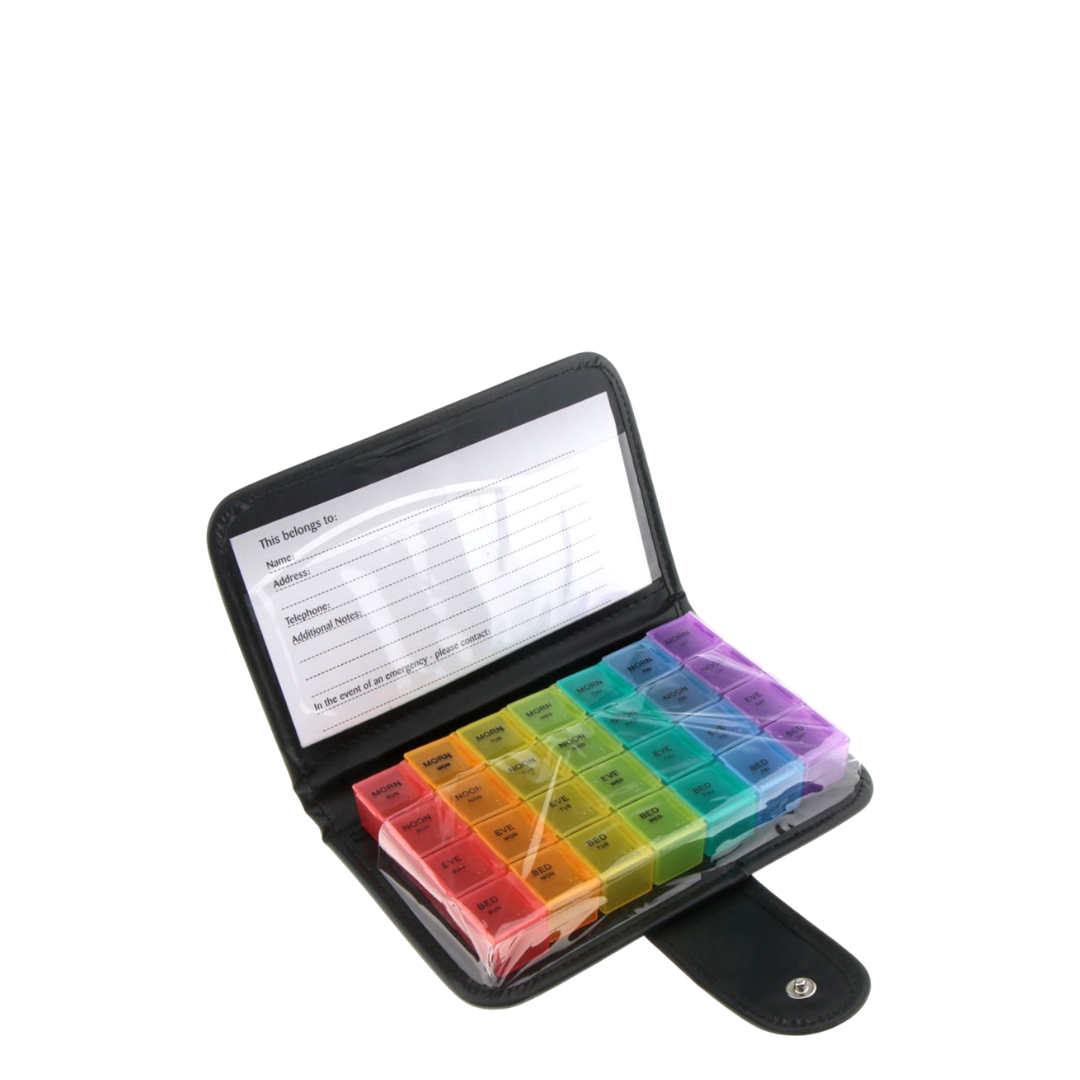 Ideas In Motion Weekly Pill Wallet - 28 Compartment Pill Holder