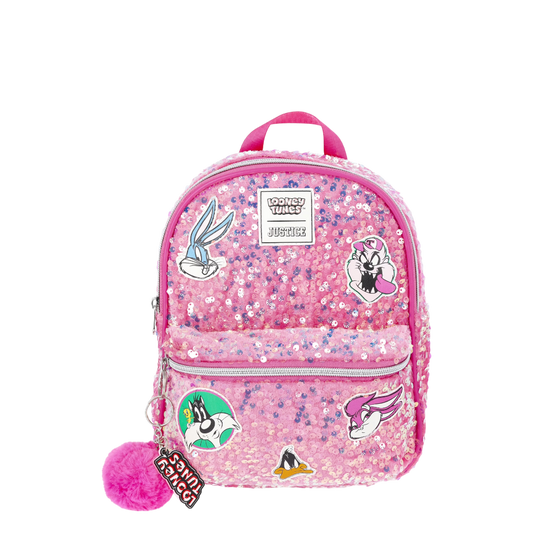 Justice Looney Tunes backpacks for girls, Pink