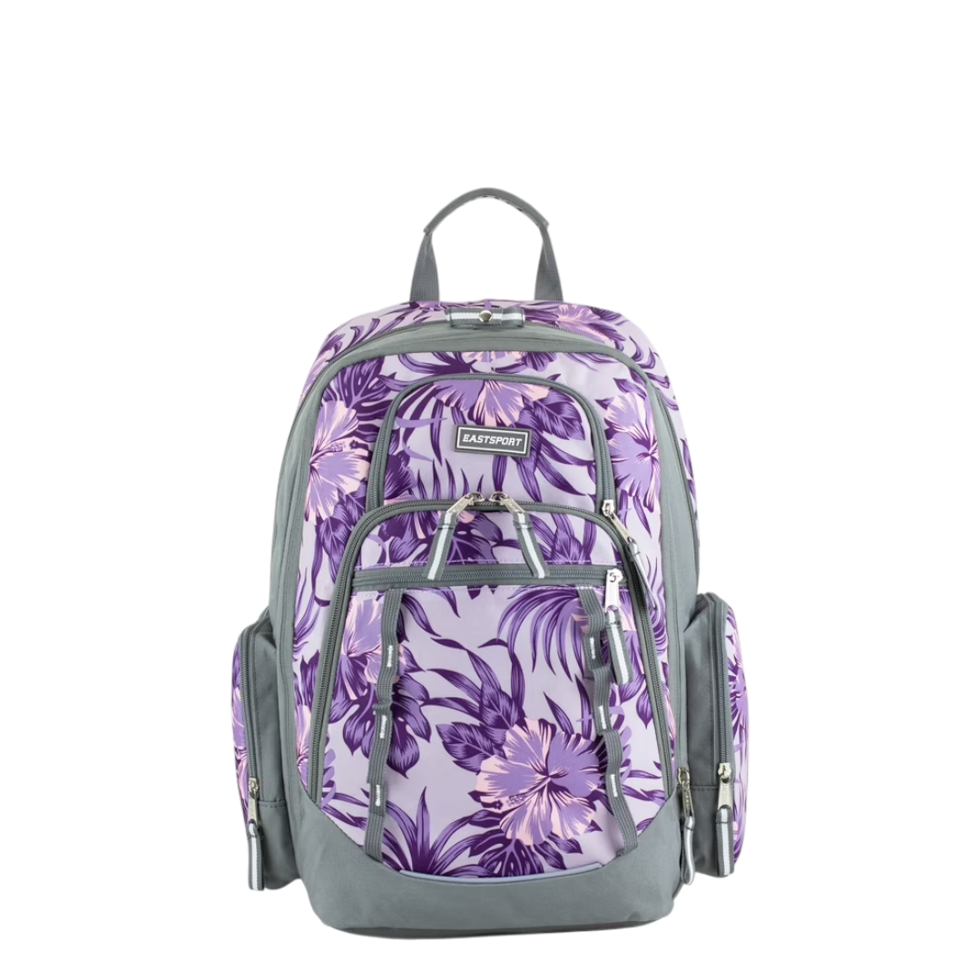 Eastsport purple flowered backpack