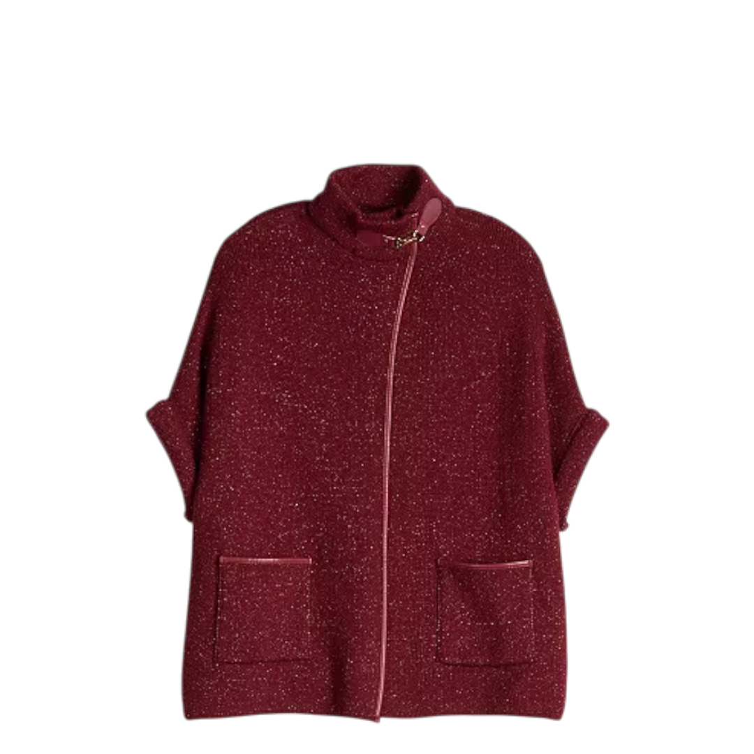 Lauren Conrad Cape - Black, Black/sparkle, Burgundy