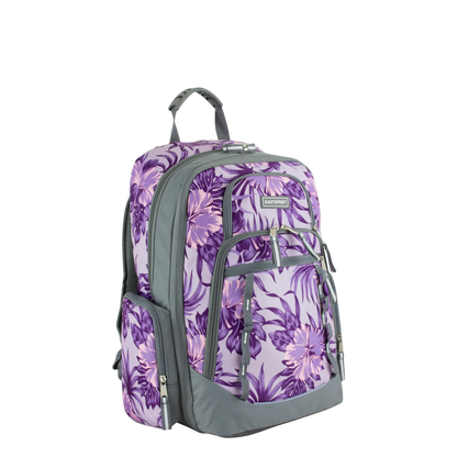Eastsport purple flowered backpack