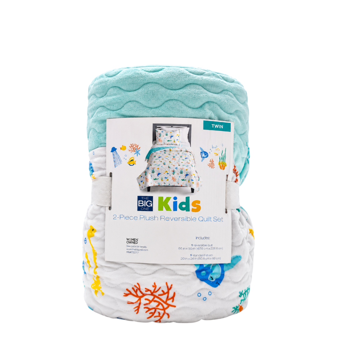 The Big One kids 2 piece reversible Quilt set