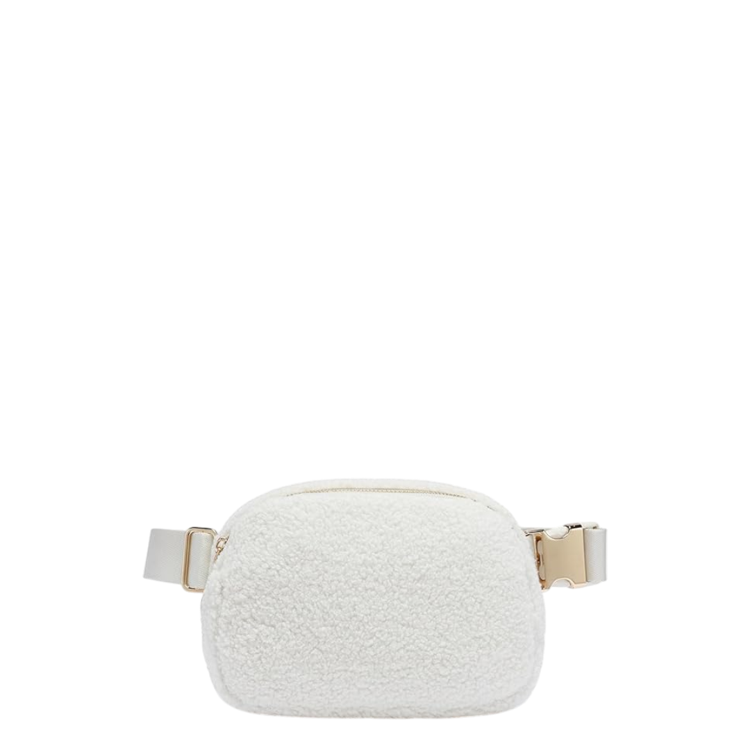 Lole beige fleece belt bag