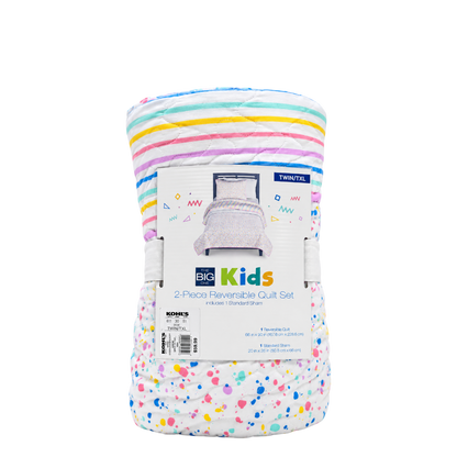 The Big One kids 2 piece reversible Quilt set