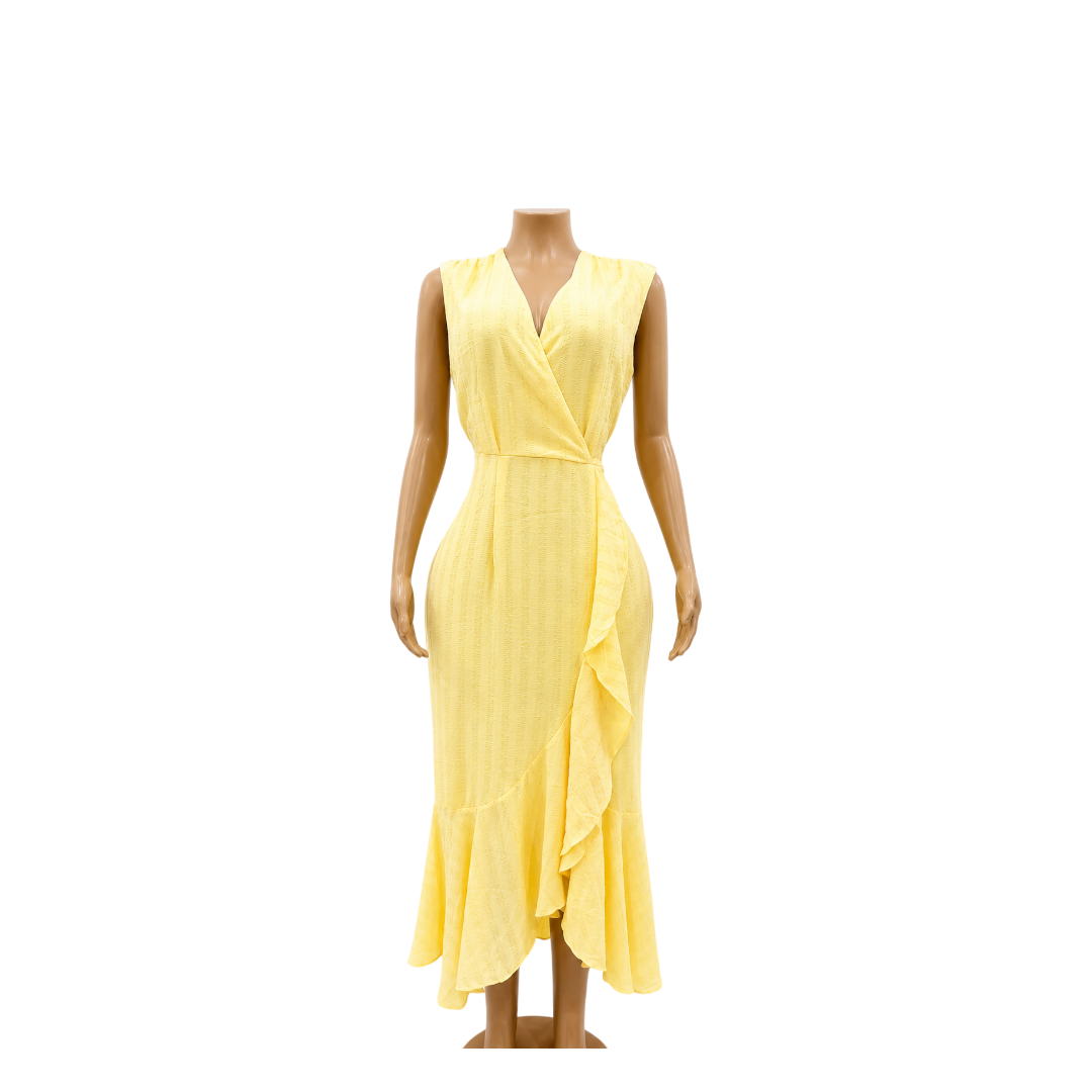 Maison Tara Blue/Yellow dress - size 12 - 9468674665