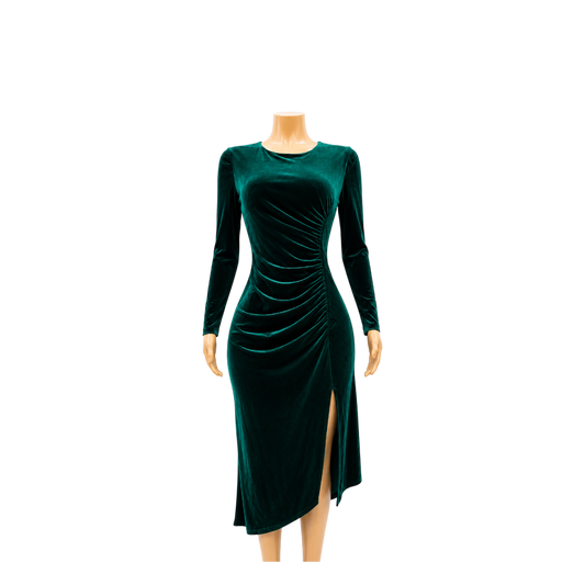 Maison Tara Velvet dress- Green- 92681MK- Size 8