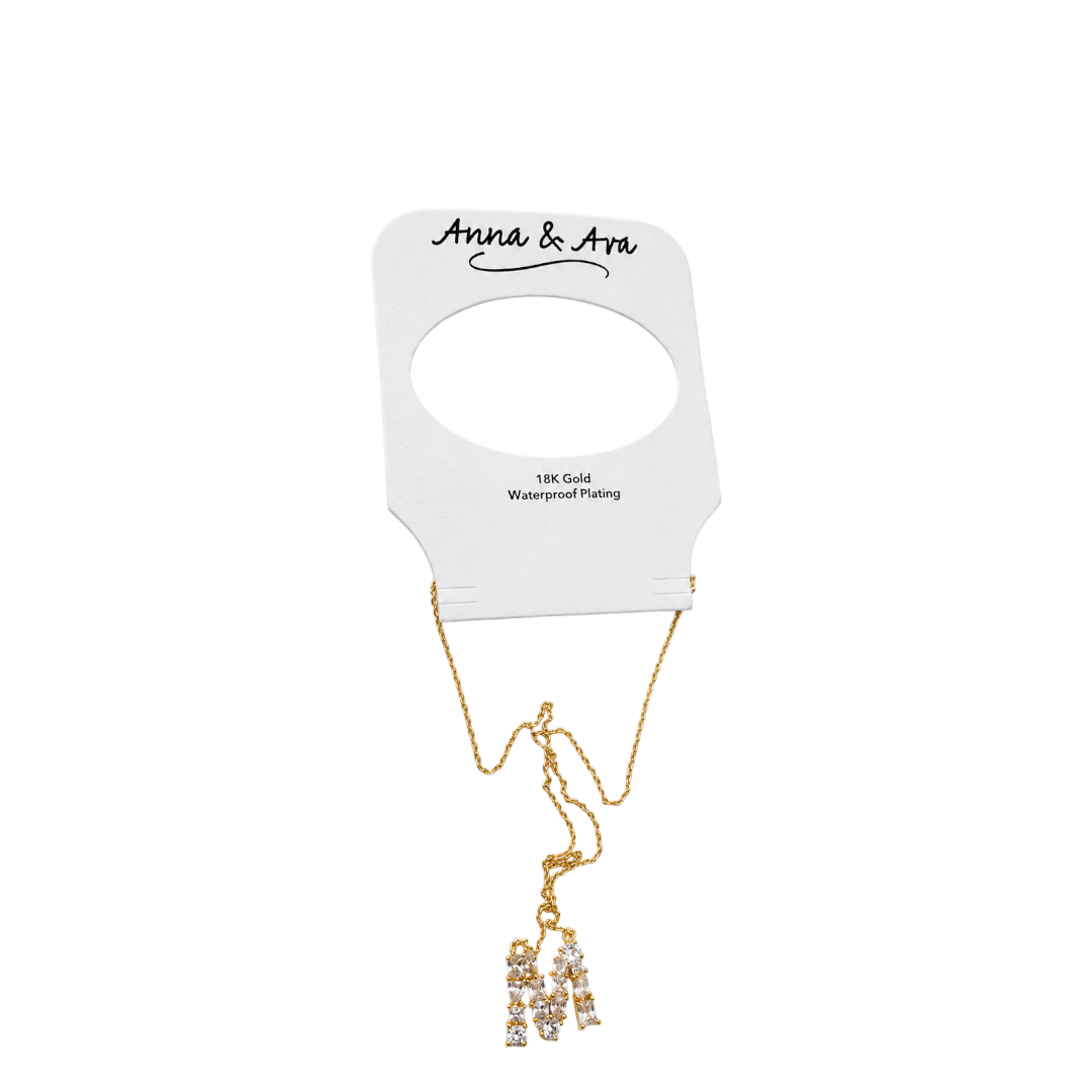 Anna & Ava 18k Gold Initial Necklace- CK78