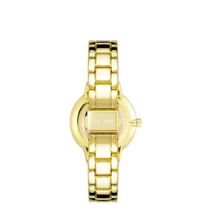 Nine West ladies Gold white face watch