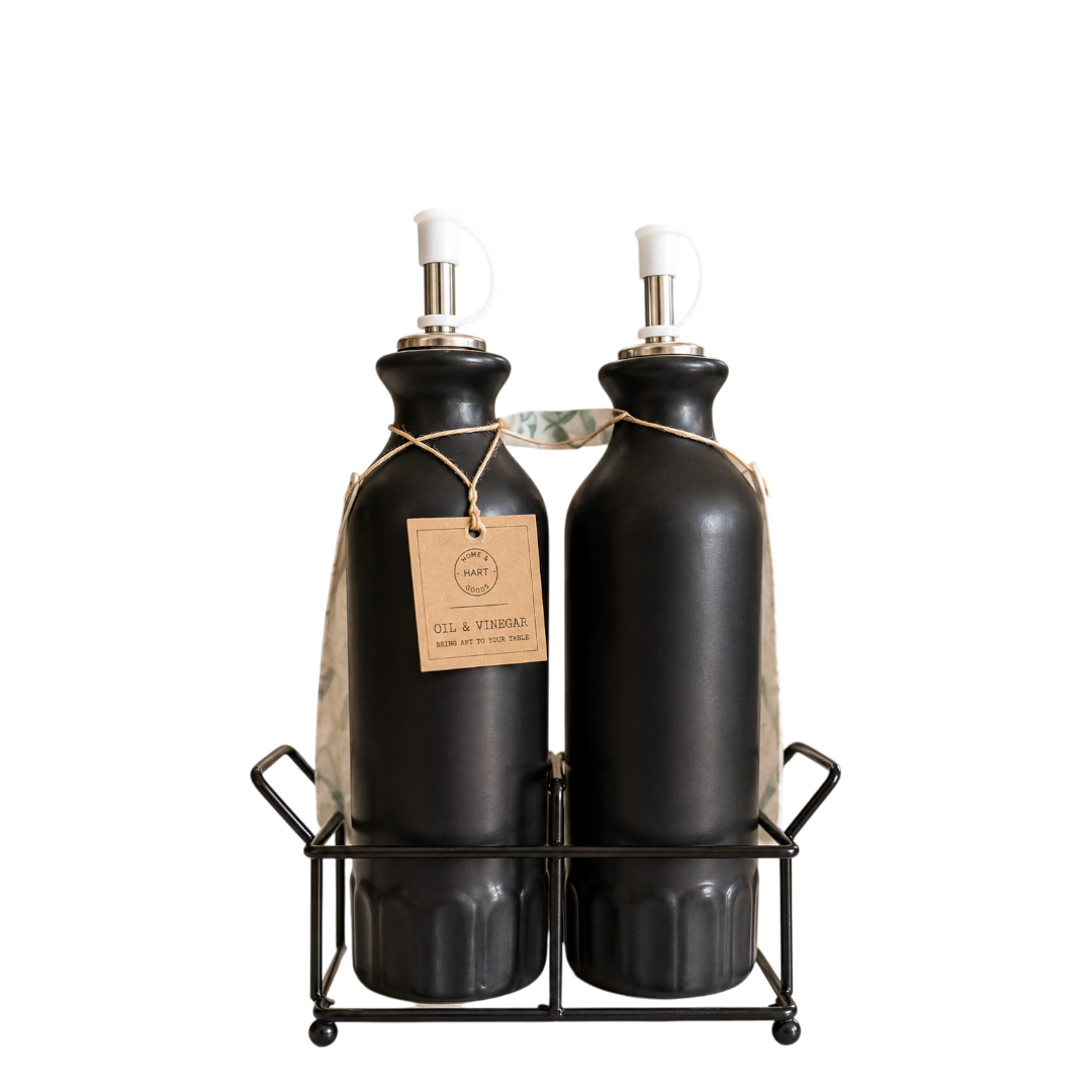 Market Finds 2 Set Oil and Vinegar Dispensers - Black