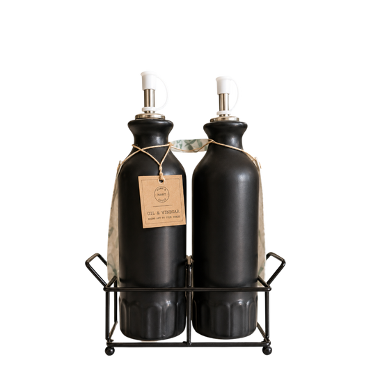 Market Finds 2 Set Oil and Vinegar Dispensers - Black