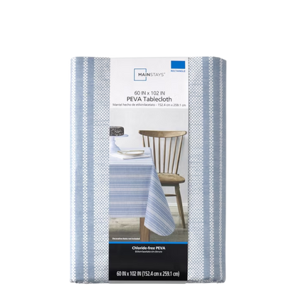 MainStays 70 inch Blue Round PEVA tablecloth - 09226