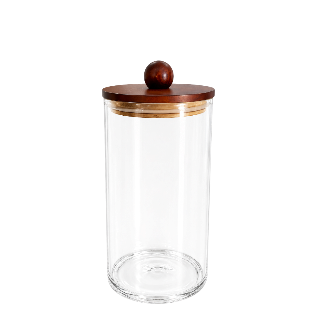 Glass Canister with Wooden Top